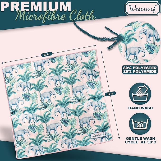 WESERWEF Design Microfiber Glasses Cleaning Cloth – Premium Cleaning Cloth - Image 2