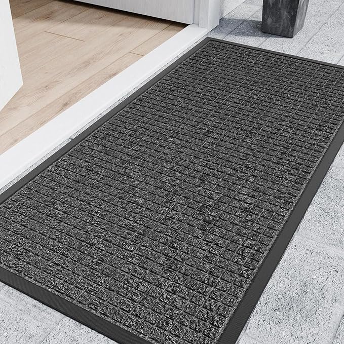 Indoor Outdoor Front Door Mats, Garage Entrance, Stain and Fade Resistant by Futurwit