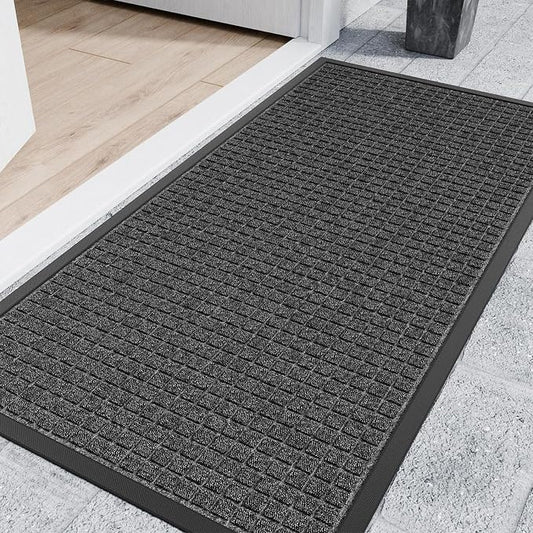 Indoor Outdoor Front Door Mats, Garage Entrance, Stain and Fade Resistant by Futurwit