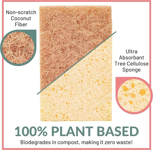 bioGo 24 Pack Biodegradable Kitchen Sponges - Image 2