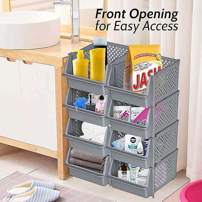 TidyFriend Plastic Stackable Bins - Image 5