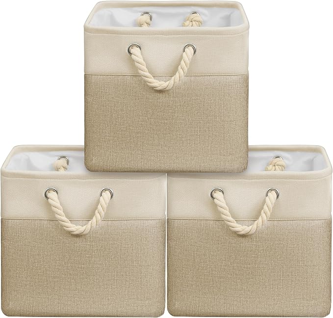 SIMPLE HOUSEWARE Fabric Storage Cubes, 3 Pack - Image 8