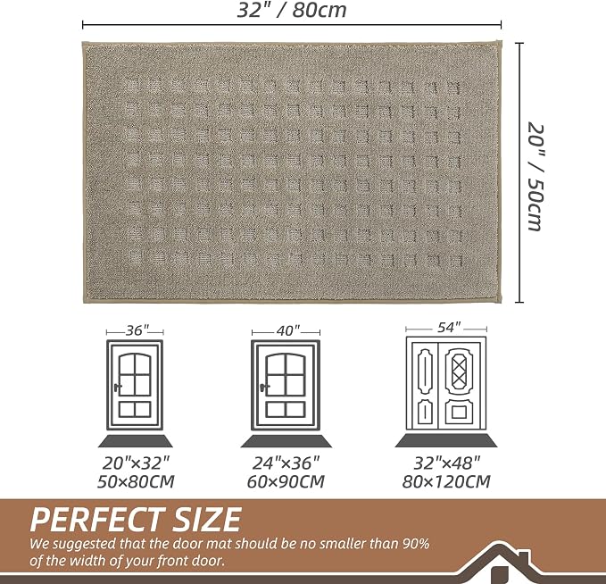 BEQHAUSE Waffle Door Mats Indoor 20"x32", Dog Mat - Image 2
