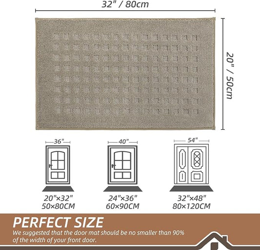 BEQHAUSE Waffle Door Mats Indoor 20"x32", Dog Mat - Image 2
