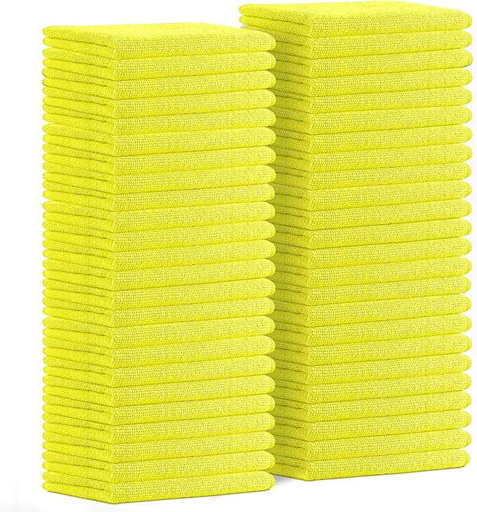 Avalon Towels Microfiber Cleaning Cloths Size 16" x 16", Highly Absorbent by AvalonTowels