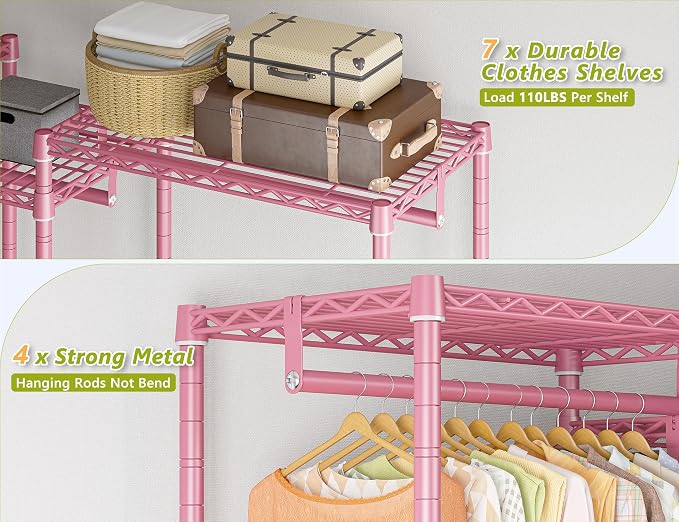 Raybee Clothing Racks for Hanging Clothes Heavy Duty Clothes Rack Load 750LBS - Image 5