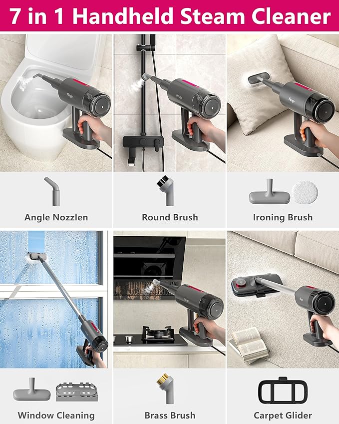 Steam Mop for Floor Cleaning, 7in1 Handheld Steamer Cleaner Detachable for - Image 4