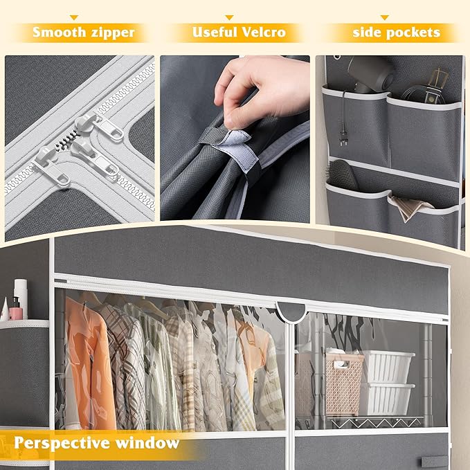 Raybee Clothes Rack with Cover, Clothing Racks - Image 3
