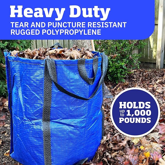 DURASACK Heavy Duty Home and Yard Bags 48-Gallon Reusable Self-Standing Lawn - Image 2