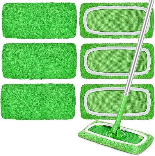 6 Pack Reusable Microfiber Mop Pads Compatible by ZEHRAI