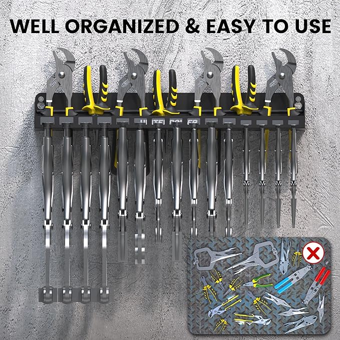 UNITEDPOWER Vise Grip Holder, Wall Mount Pliers Storage Rack Organizer - Image 5