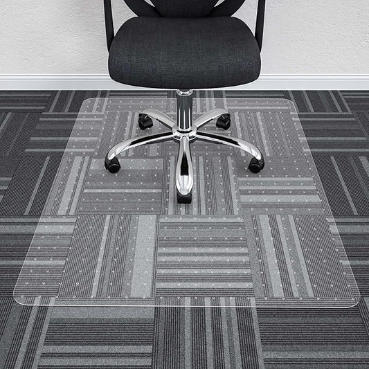 Large Chair Mat for Carpet, Easy Glide Plastic Carpet Floor Protector Mat for by HOMEK