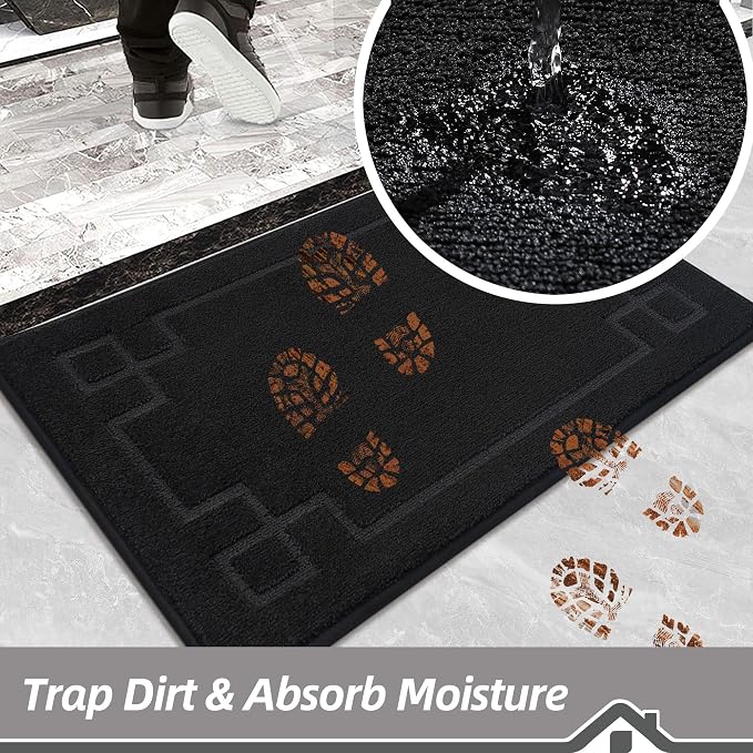 BEQHAUSE Door Mat 20" x 32", Non-Slip Door Mats Indoor Entryway Rugs Washable - Image 3