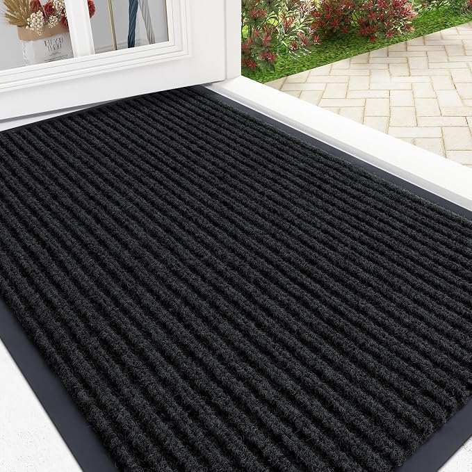 OLANLY Front Door Mat Indoor Outdoor Entrance, Waterproof Heavy Duty Doormat by OLANLY