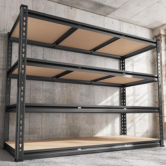REIBII 48" W Garage Shelving Heavy Duty 2550 LBS Storage Shelves 4 Tier Heavy by REIBII