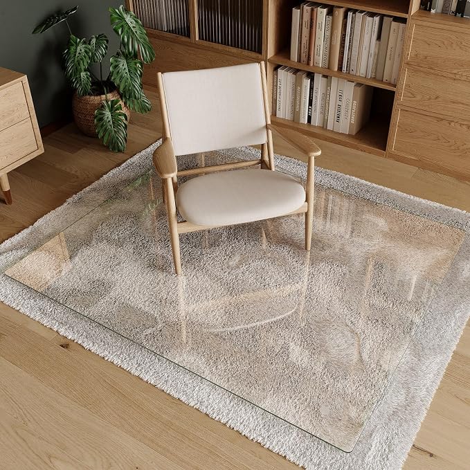 Koonmi Tempered Glass Chair Mat 46"x55" - Image 4