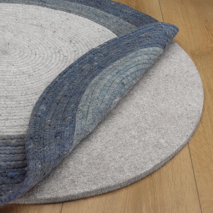 RUGPADUSA - Eco-Plush - 8' Round - 3/8" Thick - 100% Felt - Extra Cushioned Rug by RugPadUSA
