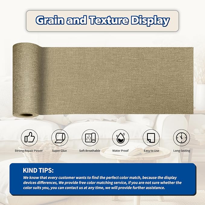 KING MOUNTAIN Linen Repair Patches, Self-Adhesive Fabric Patches, 4 X 63 inch - Image 2