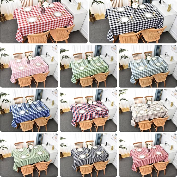 Waterproof Plaid Tablecloth Fabric - Image 9