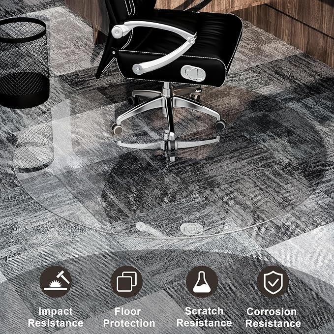 GLSLAND Round Tempered Glass Floor Mat - Image 4