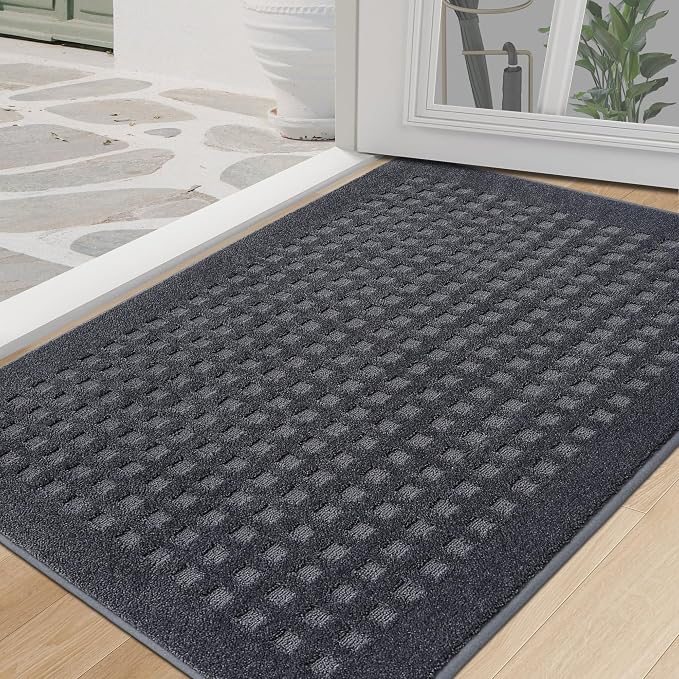 BEQHAUSE Waffle Door Mats Indoor 32"x48", Dog Mat by BEQHAUSE