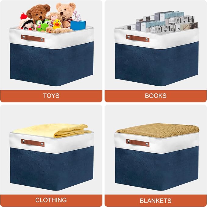 13in Open Fabric Storage Basket - Image 5