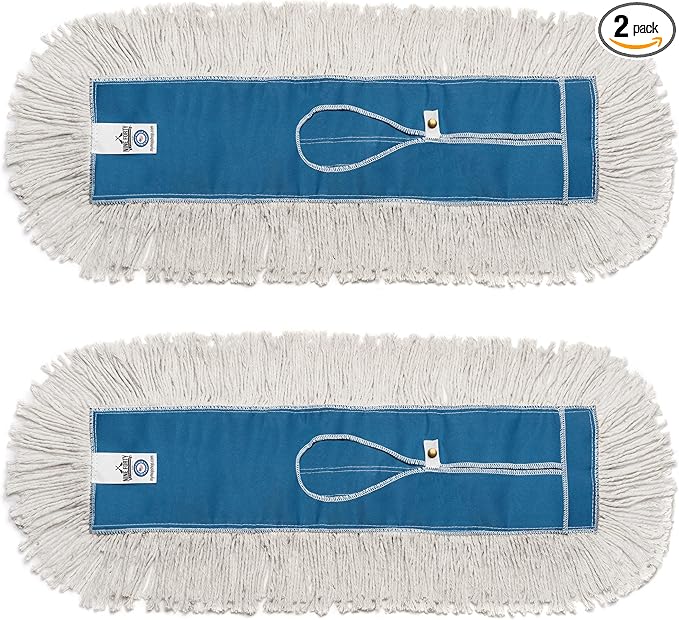 Nine Forty Industrial-Grade 24x5 Cotton Dust Mop Head Refills, Perfect by NineForty