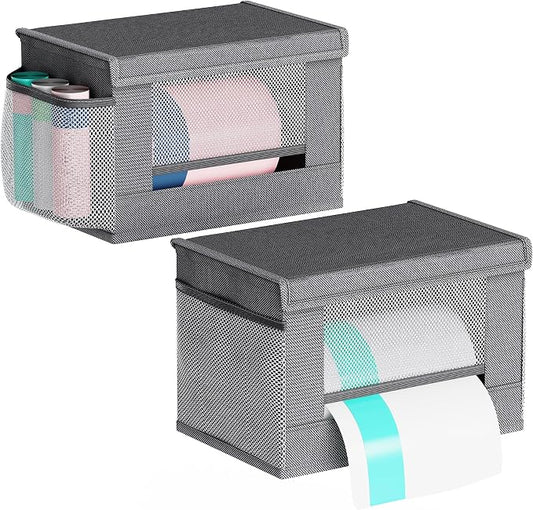 2 Pack Trash Bag Holder Dispenser, Oxford Cloth Garbage Bag Storage Organizer by Thkvesn