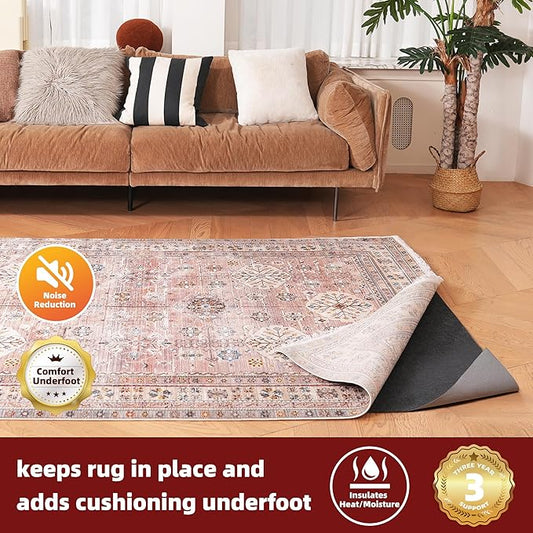 BAGAIL Felt and Natural Rubber Backing Rug Pads 1/4” Thick, 5 x 7 Ft Non Slip - Image 2
