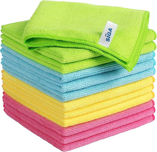 MR.SIGA Microfiber Cleaning Cloth, Size:12.6" x 12.6" by MRSIGA