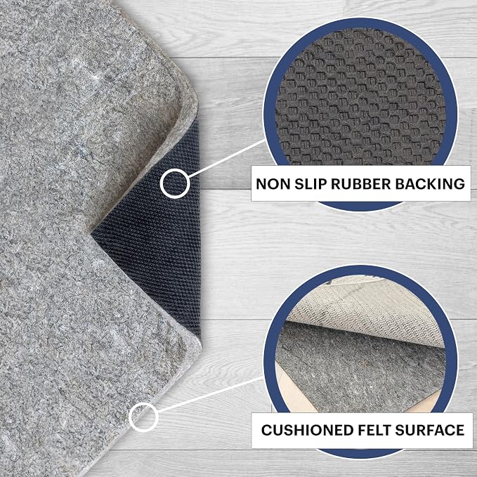 RUGPADUSA - Dual Surface - 2'x4' - 3/8" Thick - Felt + Rubber - Enhanced - Image 3