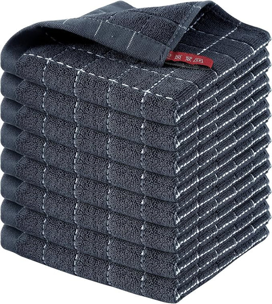 Homaxy 100% Cotton Terry Kitchen Dish Cloths, Ultra Soft and Absorbent Dish by Homaxy