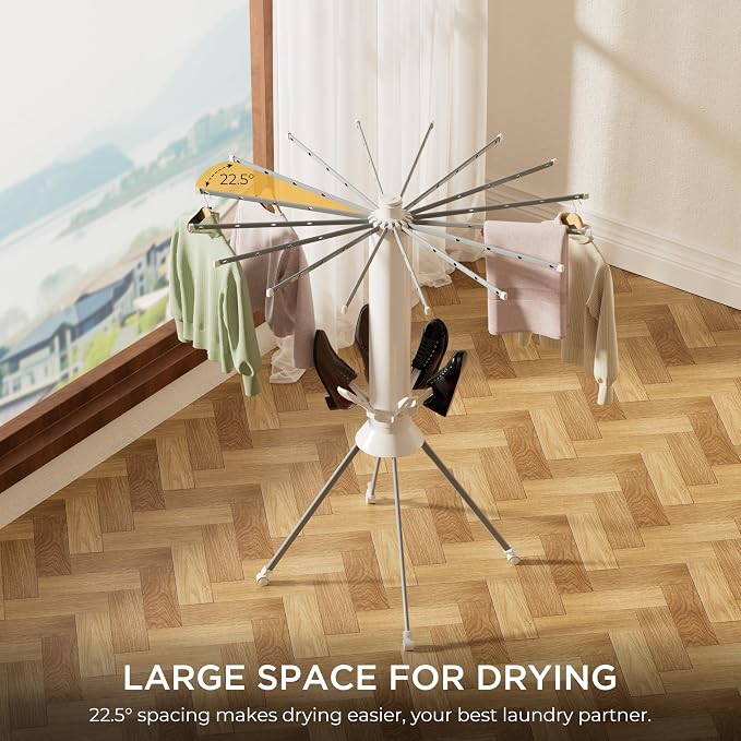 Clothes Drying Rack Foldable, Portable 4-Legged Laundry Drying Racks, Shoe - Image 5