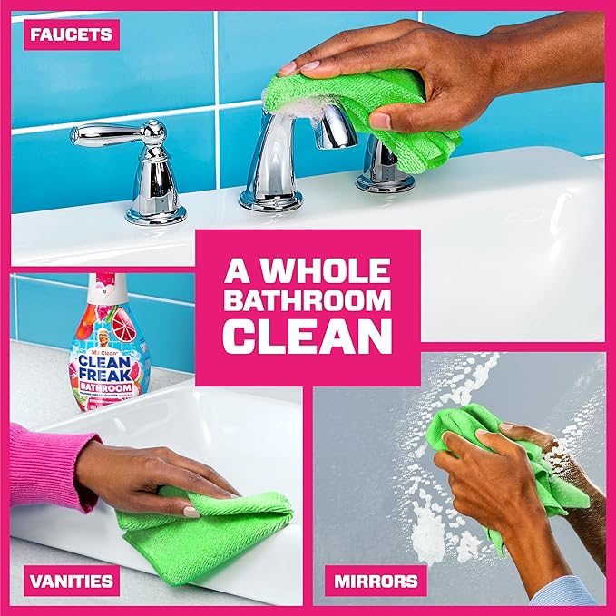 Mr. Clean Clean Freak Foaming Bathroom Surface Cleaner Multi-Surface Spray - Image 2