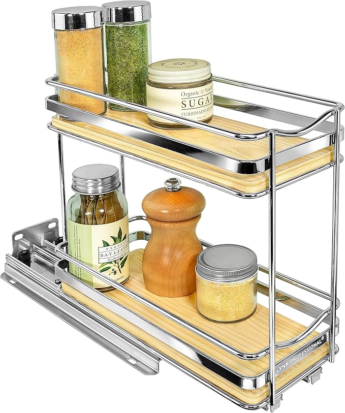 LYNK PROFESSIONAL® Élite™ Pull Out Spice Rack Organizer by LYNKPROFESSIONAL