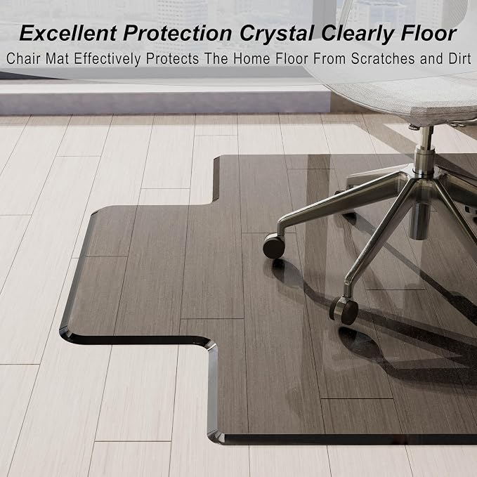 Beveled Edge Irregular Office Chair Mat - Image 4
