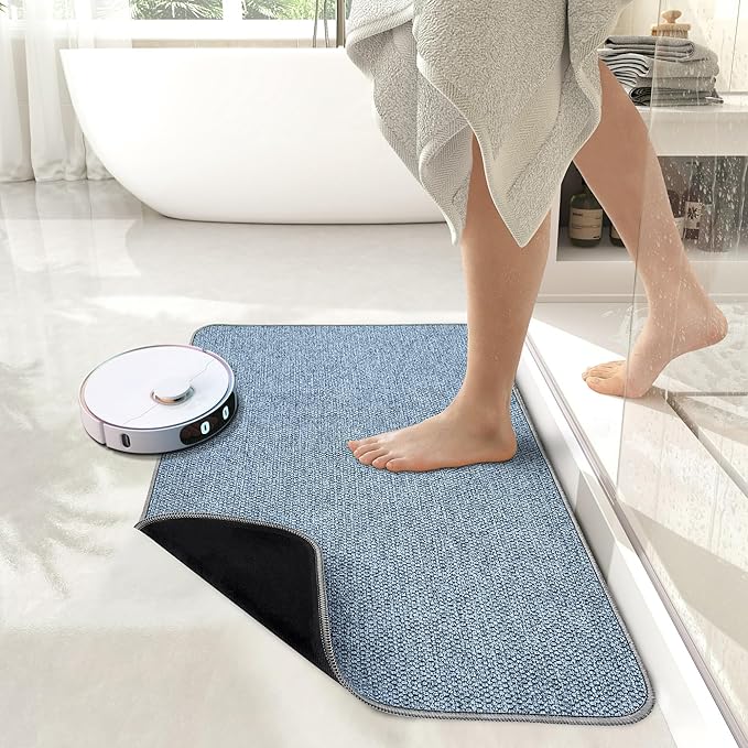 Bath Mat, Ultra Thin Bathroom Rugs, Rubber Bath Mats - Image 2
