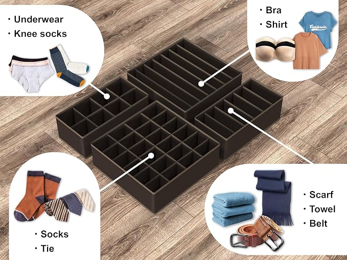 Simple Houseware 4-Pack Drawer Organizer Set - Image 4