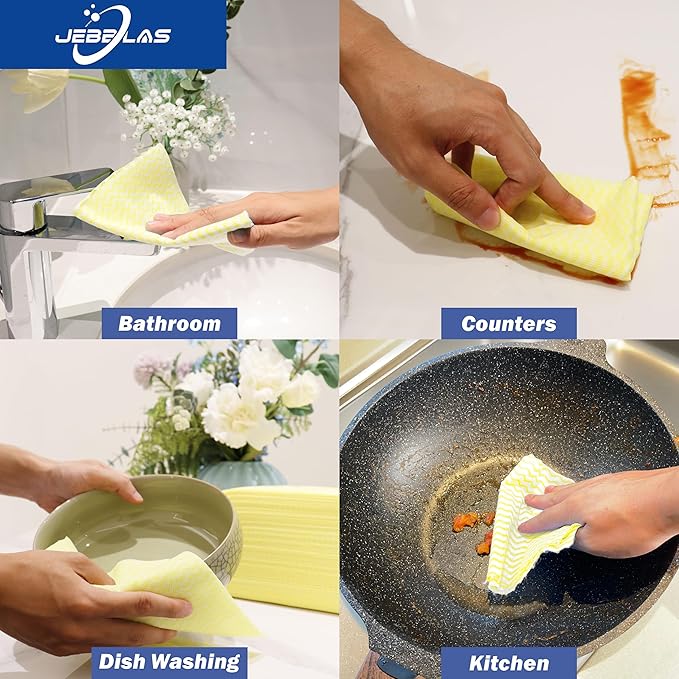 JEBBLAS Handi Wipes Reusable Cloths Dry Cleaning Cloths Dish Towel Dish Cloths - Image 6