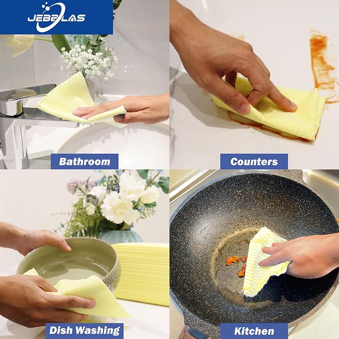 JEBBLAS Reusable Cleaning Cloths Handi Wipes Reusable Cloths Dry Cleaning - Image 6