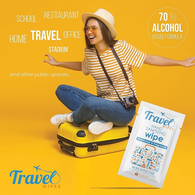 Hand Sanitizing Travel Wipes – 30ct Individually Wrapped | Fresh Citrus Scent - Image 5