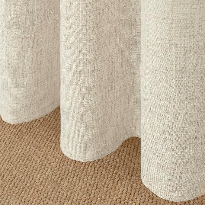 YoungsTex Boho Linen Curtains 63 Inch Length 2 Panels - Image 9