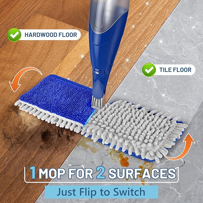 Papclean Spray Mops for Floor Cleaning: Double Sided Dust Mop for Hardwood Wood - Image 2