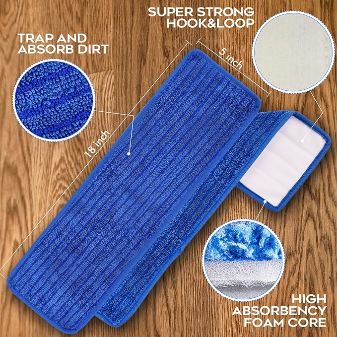 Matthew 18'' Microfiber Mop Replacement Pads - Image 3