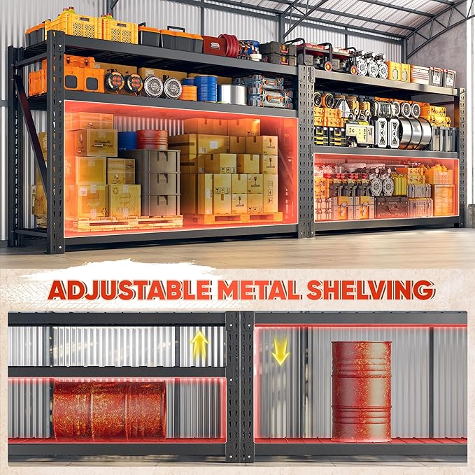 Bepatio 7050LBS Garage Shelving Heavy Duty 67.6W Storage Shelves Adjustable - Image 5