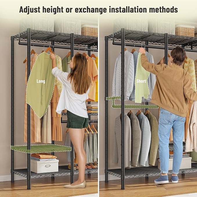 Raybee Heavy Duty Clothes Rack for Hanging Clothes, Clothing Rack - Image 4