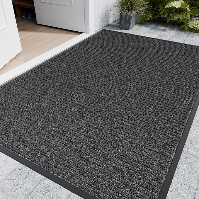 Indoor Outdoor Front Door Mats, Garage Entrance, Stain and Fade Resistant by Futurwit