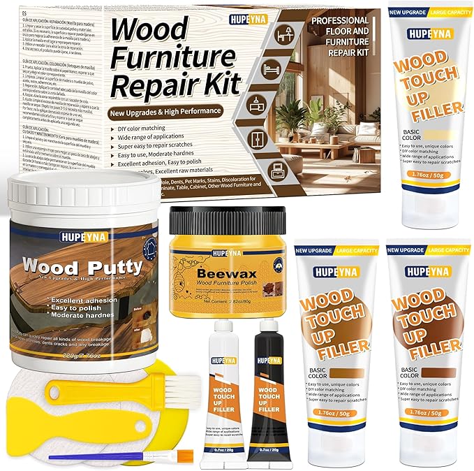 Wood Repair Kit, Wood Furniture Repair Kit, Wood Filler, Wood Putty and by HUPEYNA