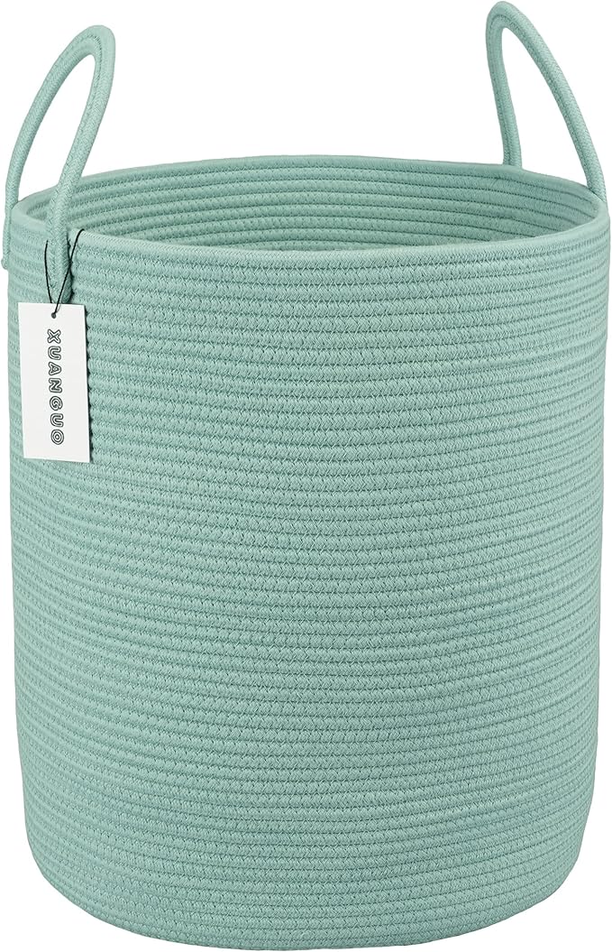 Cotton Rope Laundry Basket Hamper by XUANGUO