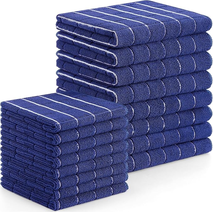 Homaxy Microfiber Kitchen Towels and Dishcloths Set, 16 Pack Soft and Absorbent by Homaxy